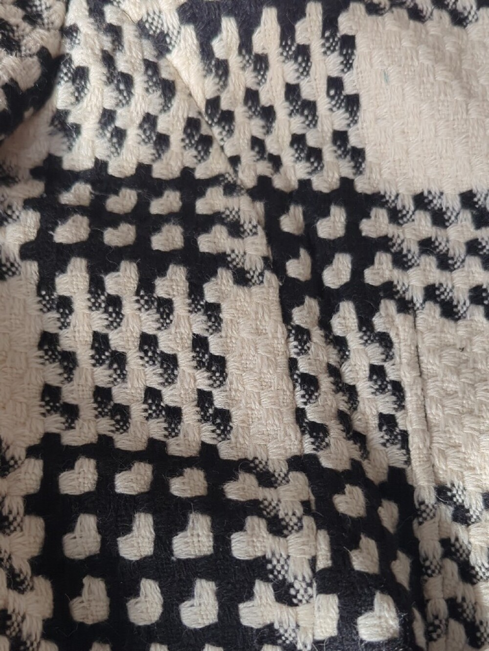 Via Spiga Vintage Monochrome Plaid Flared Skirt Bell Sleeve Winter Peacoat - Picture 13 of 13